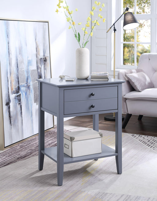 Grardor Gray Side Table (USB Charging Dock) - Premium Side Table from ACME East - Just $183.30! Shop now at Furniture Wholesale Plus  We are the best furniture store in Nashville, Hendersonville, Goodlettsville, Madison, Antioch, Mount Juliet, Lebanon, Gallatin, Springfield, Murfreesboro, Franklin, Brentwood
