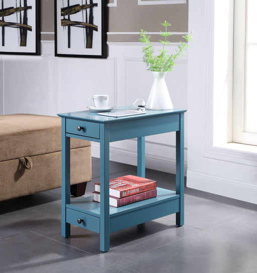 Byzad Teal Side Table (USB Charging Dock) - Premium Side Table from ACME East - Just $173.55! Shop now at Furniture Wholesale Plus  We are the best furniture store in Nashville, Hendersonville, Goodlettsville, Madison, Antioch, Mount Juliet, Lebanon, Gallatin, Springfield, Murfreesboro, Franklin, Brentwood
