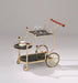 Lacy Gold Plated & Black Glass Serving Cart - Premium Server from ACME East - Just $263.25! Shop now at Furniture Wholesale Plus  We are the best furniture store in Nashville, Hendersonville, Goodlettsville, Madison, Antioch, Mount Juliet, Lebanon, Gallatin, Springfield, Murfreesboro, Franklin, Brentwood