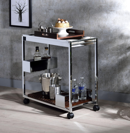 Lisses Chrome Serving Cart - Premium Server from ACME East - Just $388.05! Shop now at Furniture Wholesale Plus  We are the best furniture store in Nashville, Hendersonville, Goodlettsville, Madison, Antioch, Mount Juliet, Lebanon, Gallatin, Springfield, Murfreesboro, Franklin, Brentwood