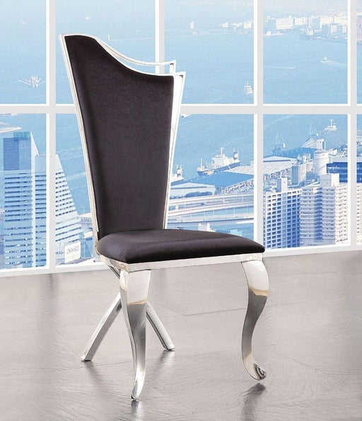 ACME Cyrene Faux Fabric Side Chair (Set of 2) in Stainless Steel 62079 - Premium Side Chair from ACME East - Just $797.55! Shop now at Furniture Wholesale Plus  We are the best furniture store in Nashville, Hendersonville, Goodlettsville, Madison, Antioch, Mount Juliet, Lebanon, Gallatin, Springfield, Murfreesboro, Franklin, Brentwood