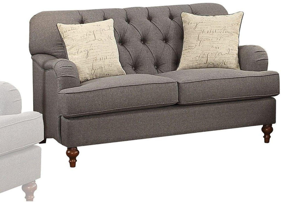 Acme Furniture Alianza Loveseat in Dark Gray 53691 - Premium Loveseat from ACME East - Just $1181.70! Shop now at Furniture Wholesale Plus  We are the best furniture store in Nashville, Hendersonville, Goodlettsville, Madison, Antioch, Mount Juliet, Lebanon, Gallatin, Springfield, Murfreesboro, Franklin, Brentwood