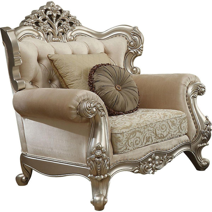 Acme Furniture Bently Chair with 2 Pillows in Champagne 50662 - Premium Chair from ACME East - Just $2332.20! Shop now at Furniture Wholesale Plus  We are the best furniture store in Nashville, Hendersonville, Goodlettsville, Madison, Antioch, Mount Juliet, Lebanon, Gallatin, Springfield, Murfreesboro, Franklin, Brentwood