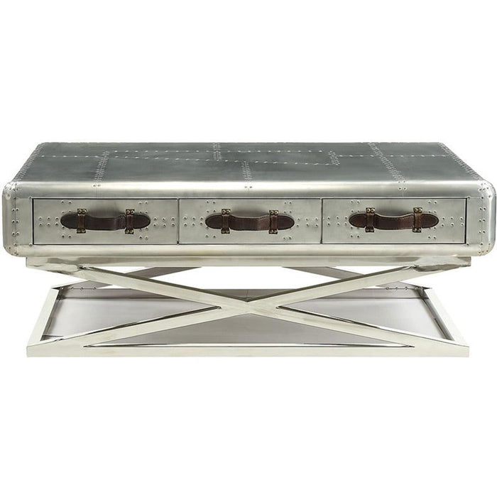 Acme Furniture Brancaster Coffee Table in Aluminum 83555 - Premium Coffee Table from ACME East - Just $1979.25! Shop now at Furniture Wholesale Plus  We are the best furniture store in Nashville, Hendersonville, Goodlettsville, Madison, Antioch, Mount Juliet, Lebanon, Gallatin, Springfield, Murfreesboro, Franklin, Brentwood