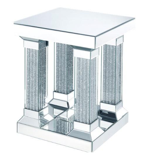 Acme Furniture Caesia End Table in Mirrored/Faux Diamonds 87907 - Premium End Table from ACME East - Just $680.55! Shop now at Furniture Wholesale Plus  We are the best furniture store in Nashville, Hendersonville, Goodlettsville, Madison, Antioch, Mount Juliet, Lebanon, Gallatin, Springfield, Murfreesboro, Franklin, Brentwood