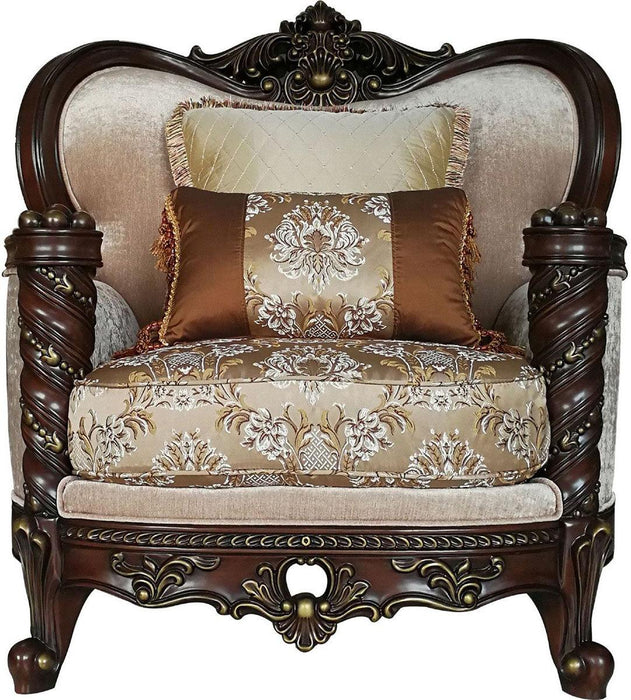Acme Furniture Devayne Chair with 2 Pillows in Dark Walnut 50687 - Premium Chair from ACME East - Just $2189.85! Shop now at Furniture Wholesale Plus  We are the best furniture store in Nashville, Hendersonville, Goodlettsville, Madison, Antioch, Mount Juliet, Lebanon, Gallatin, Springfield, Murfreesboro, Franklin, Brentwood