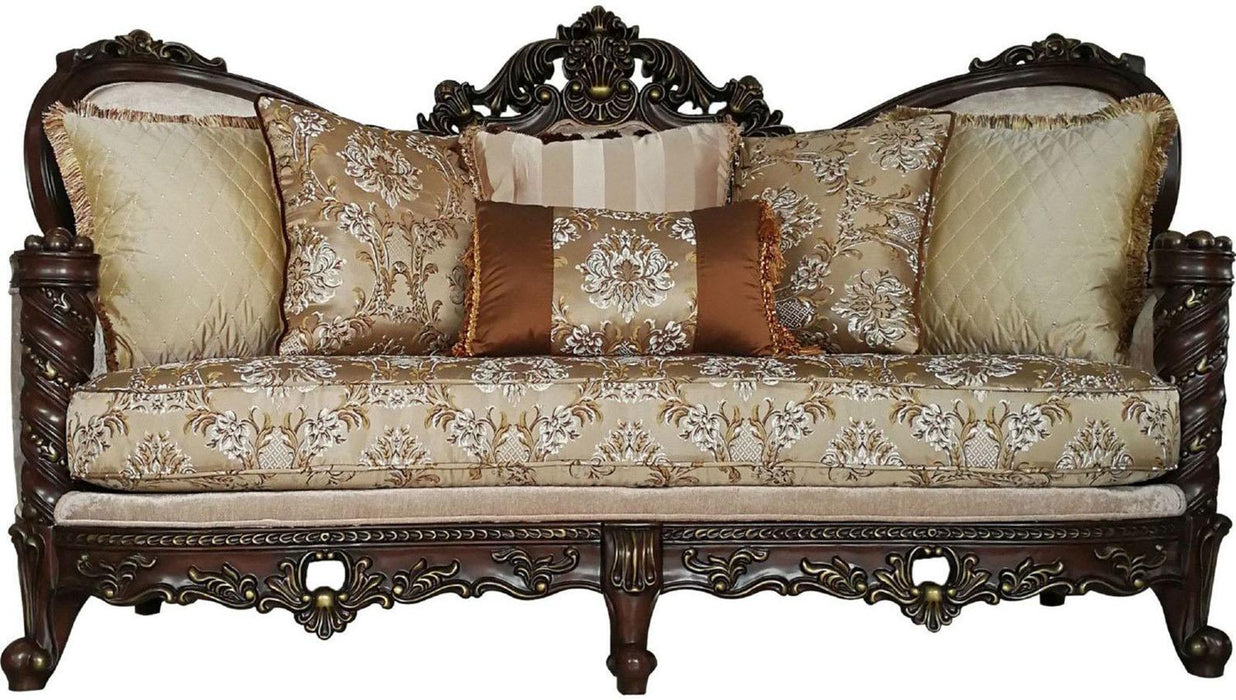Acme Furniture Devayne Sofa with 6 Pillows in Dark Walnut 50685 - Premium Sofa from ACME East - Just $3738.15! Shop now at Furniture Wholesale Plus  We are the best furniture store in Nashville, Hendersonville, Goodlettsville, Madison, Antioch, Mount Juliet, Lebanon, Gallatin, Springfield, Murfreesboro, Franklin, Brentwood