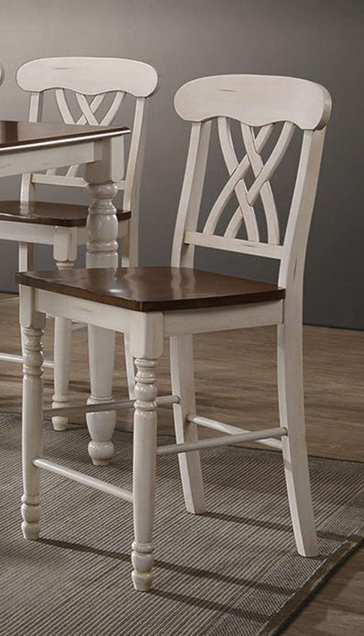 Acme Furniture Dylan Counter Chair in Buttermilk and Oak (Set of 2) 70432 - Premium Chair from ACME East - Just $273! Shop now at Furniture Wholesale Plus  We are the best furniture store in Nashville, Hendersonville, Goodlettsville, Madison, Antioch, Mount Juliet, Lebanon, Gallatin, Springfield, Murfreesboro, Franklin, Brentwood