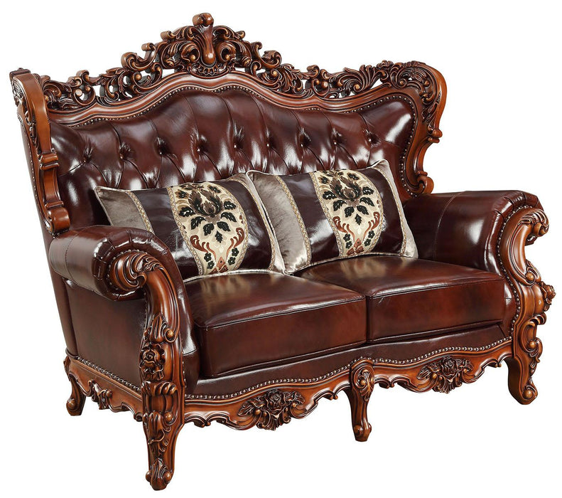 Acme Furniture Eustoma Loveseat in Cherry and Walnut 53066 - Premium Loveseat from ACME East - Just $4383.60! Shop now at Furniture Wholesale Plus  We are the best furniture store in Nashville, Hendersonville, Goodlettsville, Madison, Antioch, Mount Juliet, Lebanon, Gallatin, Springfield, Murfreesboro, Franklin, Brentwood