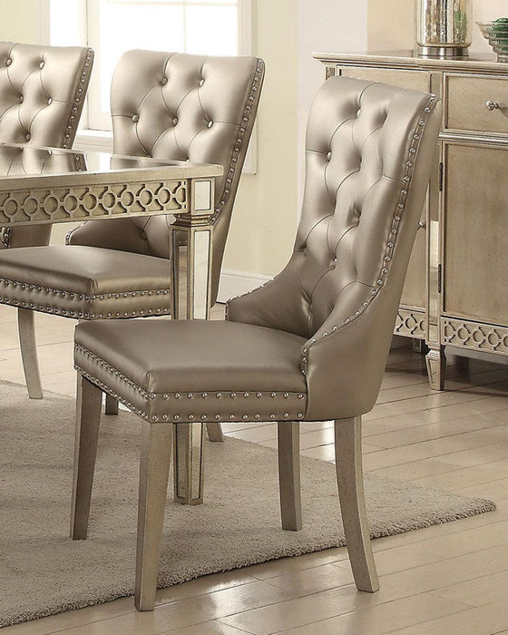 Acme Furniture Kacela Side Chair in Champagne (Set of 2) 72157 - Premium Side Chair from ACME East - Just $514.80! Shop now at Furniture Wholesale Plus  We are the best furniture store in Nashville, Hendersonville, Goodlettsville, Madison, Antioch, Mount Juliet, Lebanon, Gallatin, Springfield, Murfreesboro, Franklin, Brentwood