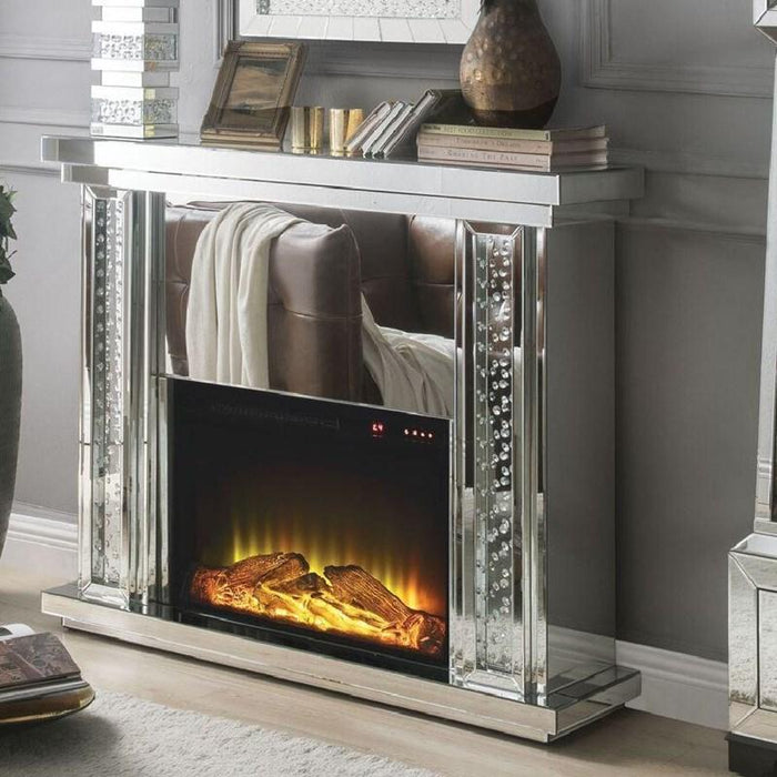 Acme Furniture Nysa Fireplace in Mirrored & Faux Crystals 90254 - Premium Fireplace from ACME East - Just $1480.05! Shop now at Furniture Wholesale Plus  We are the best furniture store in Nashville, Hendersonville, Goodlettsville, Madison, Antioch, Mount Juliet, Lebanon, Gallatin, Springfield, Murfreesboro, Franklin, Brentwood
