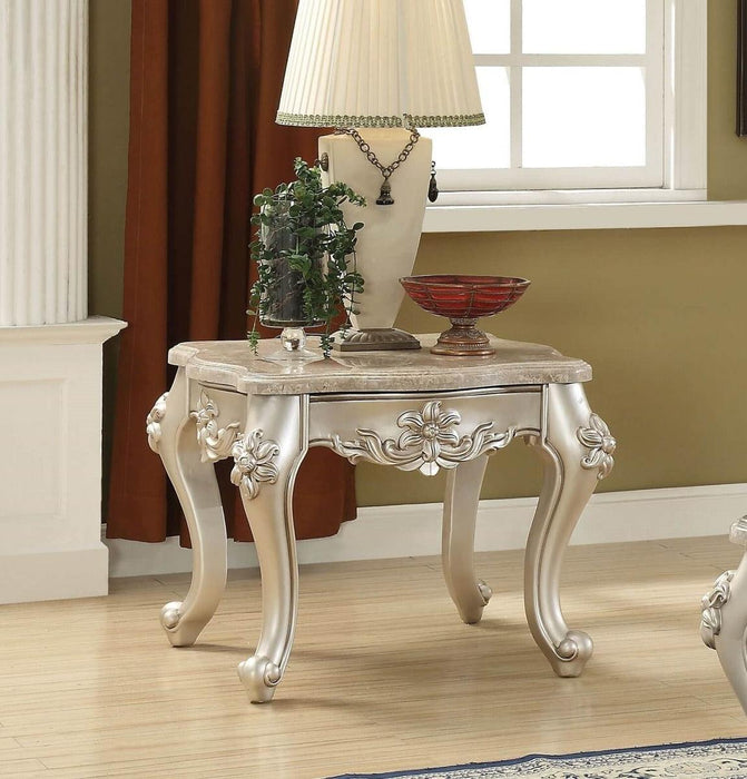 Acme Furniture Ranita End Table with Marble Top in Champagne 81042 - Premium End Table from ACME East - Just $717.60! Shop now at Furniture Wholesale Plus  We are the best furniture store in Nashville, Hendersonville, Goodlettsville, Madison, Antioch, Mount Juliet, Lebanon, Gallatin, Springfield, Murfreesboro, Franklin, Brentwood