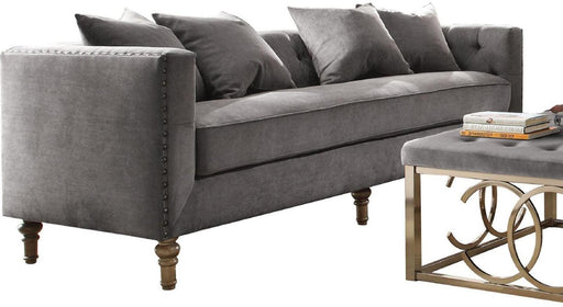 Acme Furniture Sidonia Sofa in Gray Velvet 53580 - Premium Sofa from ACME East - Just $1343.55! Shop now at Furniture Wholesale Plus  We are the best furniture store in Nashville, Hendersonville, Goodlettsville, Madison, Antioch, Mount Juliet, Lebanon, Gallatin, Springfield, Murfreesboro, Franklin, Brentwood