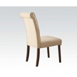 Acme Gasha Side Chair (Set of 2) in Beige/Walnut 72822 - Premium Side Chair from ACME East - Just $390! Shop now at Furniture Wholesale Plus  We are the best furniture store in Nashville, Hendersonville, Goodlettsville, Madison, Antioch, Mount Juliet, Lebanon, Gallatin, Springfield, Murfreesboro, Franklin, Brentwood