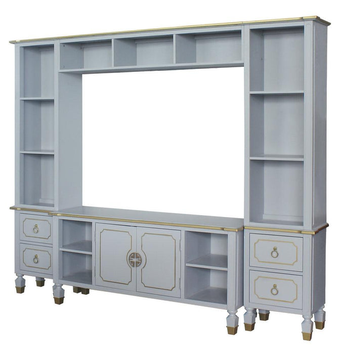 ACME House Marchese Entertainment Center with TV Stand in Pearl Gray 91990 - Premium Entertainment Center from ACME East - Just $1801.80! Shop now at Furniture Wholesale Plus  We are the best furniture store in Nashville, Hendersonville, Goodlettsville, Madison, Antioch, Mount Juliet, Lebanon, Gallatin, Springfield, Murfreesboro, Franklin, Brentwood