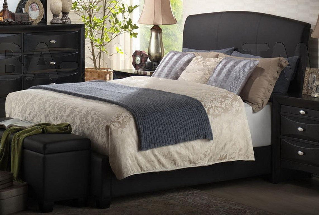 Acme Ireland Full PU Panel Bed with Rounded Headboard in Black 14440F - Premium Bed from ACME East - Just $442.65! Shop now at Furniture Wholesale Plus  We are the best furniture store in Nashville, Hendersonville, Goodlettsville, Madison, Antioch, Mount Juliet, Lebanon, Gallatin, Springfield, Murfreesboro, Franklin, Brentwood