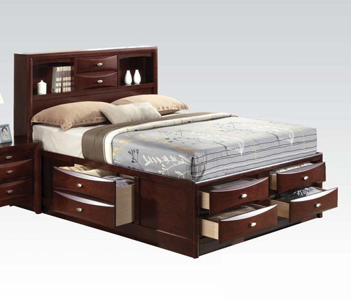 Acme Ireland Queen Storage Bed in Brown 21600Q - Premium Bed from ACME East - Just $1310.40! Shop now at Furniture Wholesale Plus  We are the best furniture store in Nashville, Hendersonville, Goodlettsville, Madison, Antioch, Mount Juliet, Lebanon, Gallatin, Springfield, Murfreesboro, Franklin, Brentwood