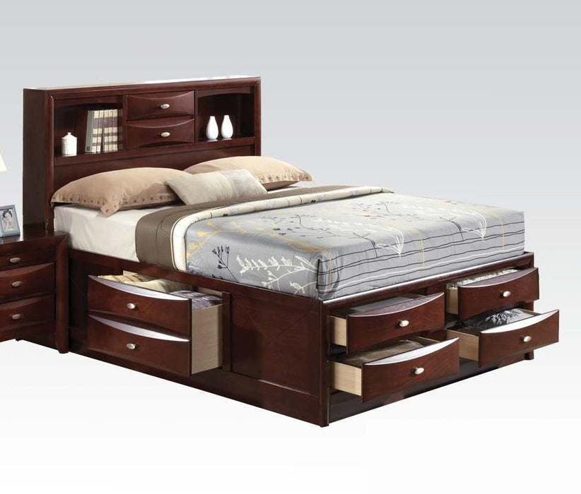 Acme Ireland King Storage Bed in Brown 21596EK - Premium Bed from ACME East - Just $1544.40! Shop now at Furniture Wholesale Plus  We are the best furniture store in Nashville, Hendersonville, Goodlettsville, Madison, Antioch, Mount Juliet, Lebanon, Gallatin, Springfield, Murfreesboro, Franklin, Brentwood