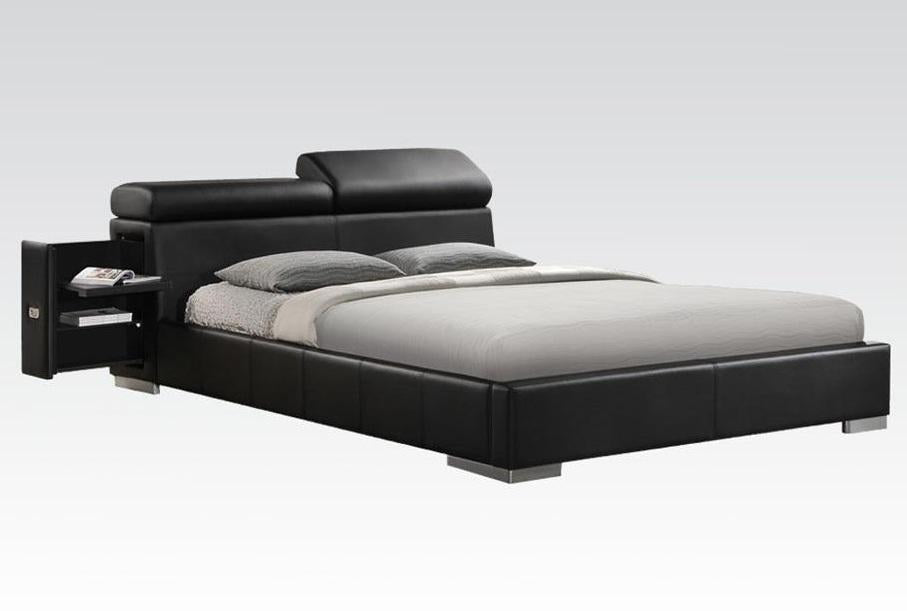 Acme Manjot King Upholstered Bed in Black 20747EK - Premium Bed from ACME East - Just $1368.90! Shop now at Furniture Wholesale Plus  We are the best furniture store in Nashville, Hendersonville, Goodlettsville, Madison, Antioch, Mount Juliet, Lebanon, Gallatin, Springfield, Murfreesboro, Franklin, Brentwood
