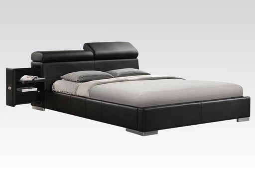 Acme Manjot Queen Upholstered Bed in Black 20750Q - Premium Bed from ACME East - Just $1154.40! Shop now at Furniture Wholesale Plus  We are the best furniture store in Nashville, Hendersonville, Goodlettsville, Madison, Antioch, Mount Juliet, Lebanon, Gallatin, Springfield, Murfreesboro, Franklin, Brentwood