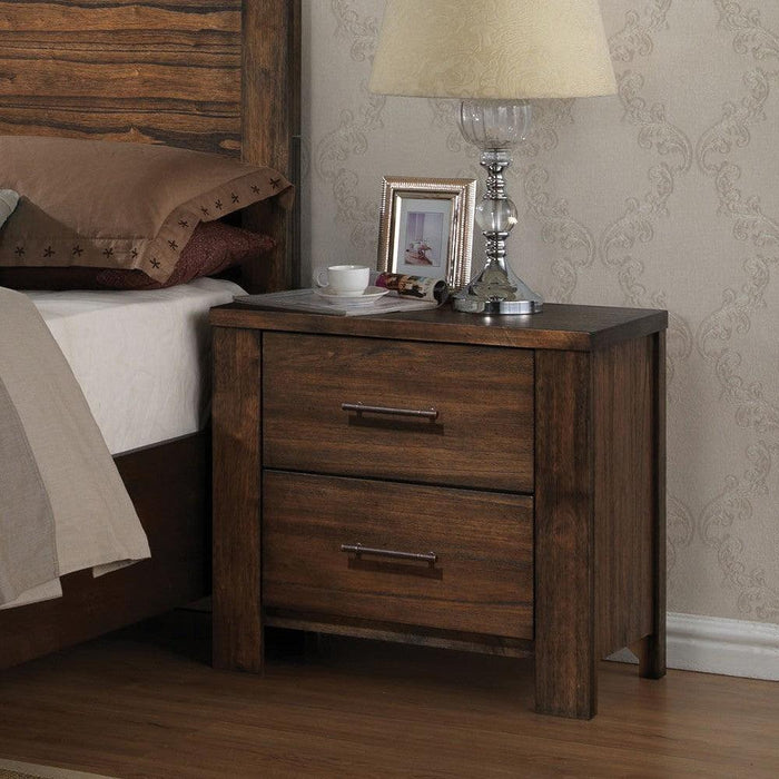 Acme Merrilee 2-Drawer Nightstand in Oak 21683 - Premium Nightstand from ACME East - Just $247.65! Shop now at Furniture Wholesale Plus  We are the best furniture store in Nashville, Hendersonville, Goodlettsville, Madison, Antioch, Mount Juliet, Lebanon, Gallatin, Springfield, Murfreesboro, Franklin, Brentwood