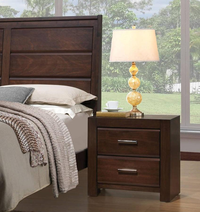 Acme Oberreit 2 Drawer Nightstand in Walnut 25793 - Premium Nightstand from ACME East - Just $198.90! Shop now at Furniture Wholesale Plus  We are the best furniture store in Nashville, Hendersonville, Goodlettsville, Madison, Antioch, Mount Juliet, Lebanon, Gallatin, Springfield, Murfreesboro, Franklin, Brentwood
