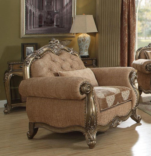 Acme Ragenardus Chair with 1 Pillow in Fabric & Vintage Oak 56032 - Premium Chair from ACME East - Just $1909.05! Shop now at Furniture Wholesale Plus  We are the best furniture store in Nashville, Hendersonville, Goodlettsville, Madison, Antioch, Mount Juliet, Lebanon, Gallatin, Springfield, Murfreesboro, Franklin, Brentwood