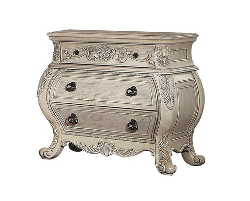Acme Ragenardus Nightstand in Antique White 27013 - Premium Nightstand from ACME East - Just $858! Shop now at Furniture Wholesale Plus  We are the best furniture store in Nashville, Hendersonville, Goodlettsville, Madison, Antioch, Mount Juliet, Lebanon, Gallatin, Springfield, Murfreesboro, Franklin, Brentwood