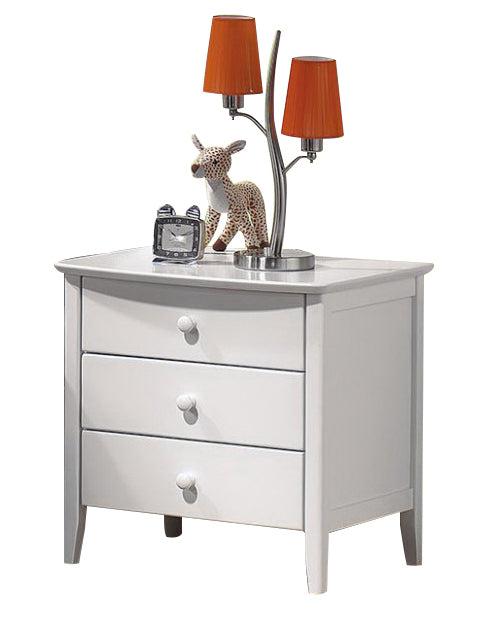 Acme San Marino Youth 3-Drawer Nightstand in White 09158 - Premium Nightstand from ACME East - Just $253.50! Shop now at Furniture Wholesale Plus  We are the best furniture store in Nashville, Hendersonville, Goodlettsville, Madison, Antioch, Mount Juliet, Lebanon, Gallatin, Springfield, Murfreesboro, Franklin, Brentwood