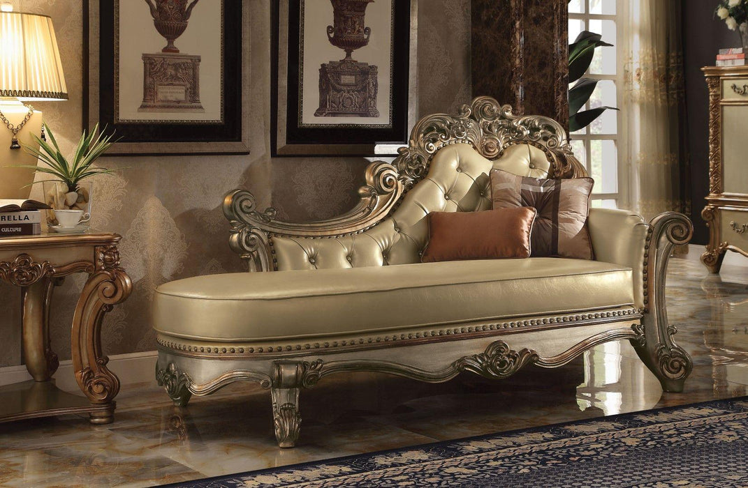 Acme Vendome Chaise in Gold Patina 96485 - Premium Chaise from ACME East - Just $3289.65! Shop now at Furniture Wholesale Plus  We are the best furniture store in Nashville, Hendersonville, Goodlettsville, Madison, Antioch, Mount Juliet, Lebanon, Gallatin, Springfield, Murfreesboro, Franklin, Brentwood