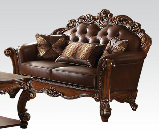 Acme Vendome Loveseat with 2 Pillows in Cherry 52002 - Premium Loveseat from ACME East - Just $3900! Shop now at Furniture Wholesale Plus  We are the best furniture store in Nashville, Hendersonville, Goodlettsville, Madison, Antioch, Mount Juliet, Lebanon, Gallatin, Springfield, Murfreesboro, Franklin, Brentwood