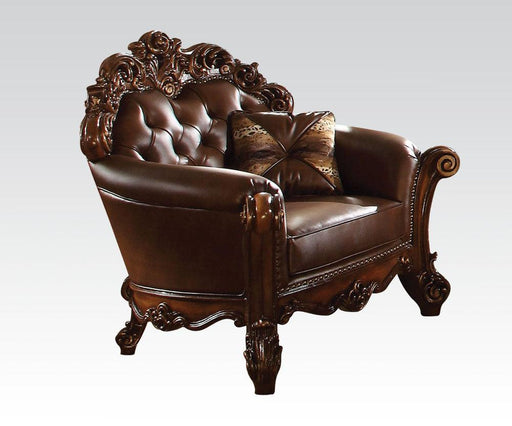 Acme Vendome Upholstered Chair with 1 Pillow in Cherry 52003 - Premium Living Room Chair from ACME East - Just $2962.05! Shop now at Furniture Wholesale Plus  We are the best furniture store in Nashville, Hendersonville, Goodlettsville, Madison, Antioch, Mount Juliet, Lebanon, Gallatin, Springfield, Murfreesboro, Franklin, Brentwood