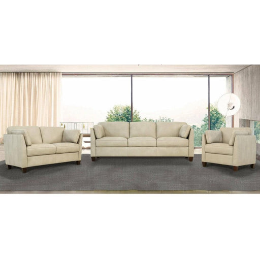 Matias Dusty White Leather 3-Piece Living Room Set - Premium Living Room Set from ACME East - Just $6817.20! Shop now at Furniture Wholesale Plus  We are the best furniture store in Nashville, Hendersonville, Goodlettsville, Madison, Antioch, Mount Juliet, Lebanon, Gallatin, Springfield, Murfreesboro, Franklin, Brentwood