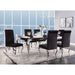 Fabiola Stainless Steel & Black Glass Dining Room Set - Premium Dining Room Set from ACME East - Just $1636.05! Shop now at Furniture Wholesale Plus  We are the best furniture store in Nashville, Hendersonville, Goodlettsville, Madison, Antioch, Mount Juliet, Lebanon, Gallatin, Springfield, Murfreesboro, Franklin, Brentwood