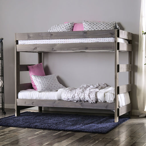 AMPELIOS T/T Bunk Bed W/ 2 Slat Kits (*Mattress Ready) - Premium Bunk Bed from FOA East - Just $758.55! Shop now at Furniture Wholesale Plus  We are the best furniture store in Nashville, Hendersonville, Goodlettsville, Madison, Antioch, Mount Juliet, Lebanon, Gallatin, Springfield, Murfreesboro, Franklin, Brentwood