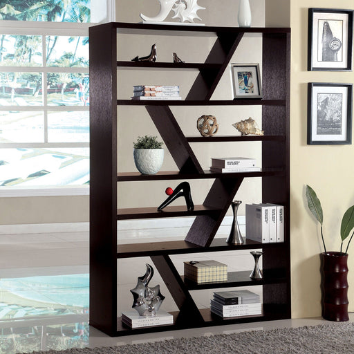 Kamloo Espresso Display Shelf - Premium Bookcase from FOA East - Just $374.40! Shop now at Furniture Wholesale Plus  We are the best furniture store in Nashville, Hendersonville, Goodlettsville, Madison, Antioch, Mount Juliet, Lebanon, Gallatin, Springfield, Murfreesboro, Franklin, Brentwood