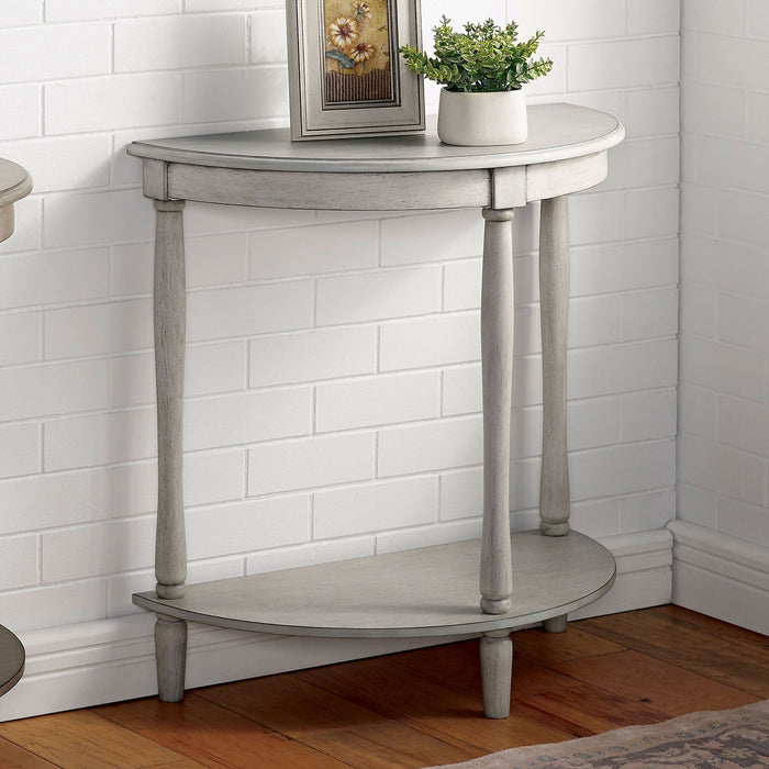 MENTON Side Table, Antq. White - Premium End Table from FOA East - Just $115.05! Shop now at Furniture Wholesale Plus  We are the best furniture store in Nashville, Hendersonville, Goodlettsville, Madison, Antioch, Mount Juliet, Lebanon, Gallatin, Springfield, Murfreesboro, Franklin, Brentwood