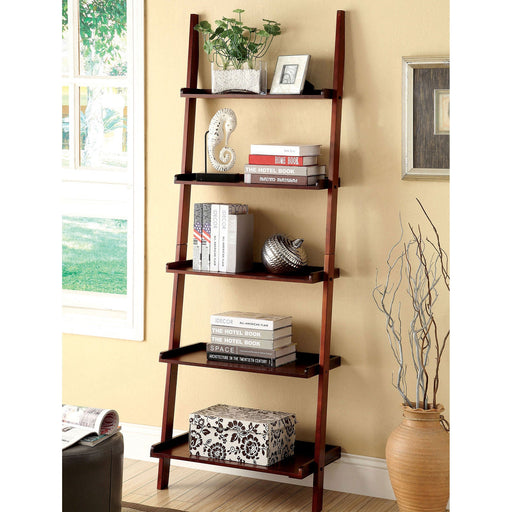 Sion Cherry Ladder Shelf - Premium Bookcase from FOA East - Just $115.05! Shop now at Furniture Wholesale Plus  We are the best furniture store in Nashville, Hendersonville, Goodlettsville, Madison, Antioch, Mount Juliet, Lebanon, Gallatin, Springfield, Murfreesboro, Franklin, Brentwood