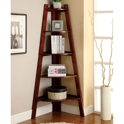 Lyss Cherry Ladder Shelf - Premium Bookcase from FOA East - Just $140.40! Shop now at Furniture Wholesale Plus  We are the best furniture store in Nashville, Hendersonville, Goodlettsville, Madison, Antioch, Mount Juliet, Lebanon, Gallatin, Springfield, Murfreesboro, Franklin, Brentwood