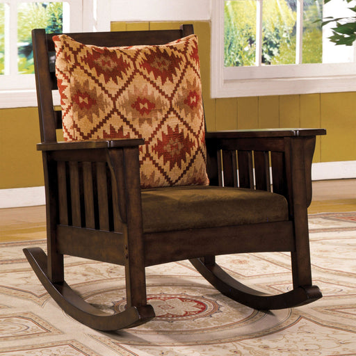 Morrisville Dark Oak Rocking Chair - Premium Chair from FOA East - Just $631.80! Shop now at Furniture Wholesale Plus  We are the best furniture store in Nashville, Hendersonville, Goodlettsville, Madison, Antioch, Mount Juliet, Lebanon, Gallatin, Springfield, Murfreesboro, Franklin, Brentwood