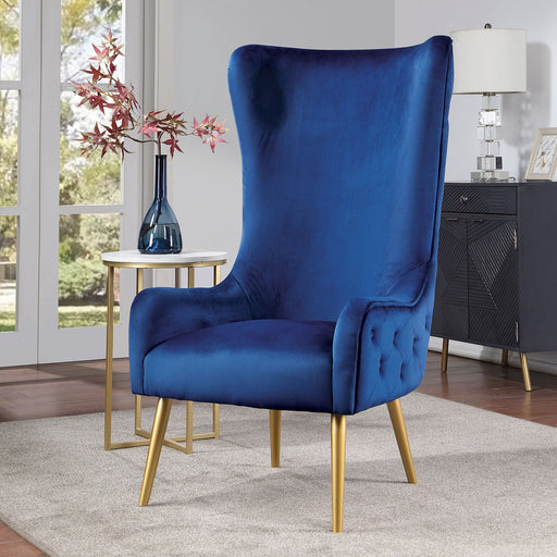 QUINTANA Accent Chair, Navy - Premium Chair from FOA East - Just $514.80! Shop now at Furniture Wholesale Plus  We are the best furniture store in Nashville, Hendersonville, Goodlettsville, Madison, Antioch, Mount Juliet, Lebanon, Gallatin, Springfield, Murfreesboro, Franklin, Brentwood