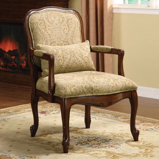 Waterville Beige/Dark Cherry Accent Chair - Premium Accent Chair from FOA East - Just $444.60! Shop now at Furniture Wholesale Plus  We are the best furniture store in Nashville, Hendersonville, Goodlettsville, Madison, Antioch, Mount Juliet, Lebanon, Gallatin, Springfield, Murfreesboro, Franklin, Brentwood