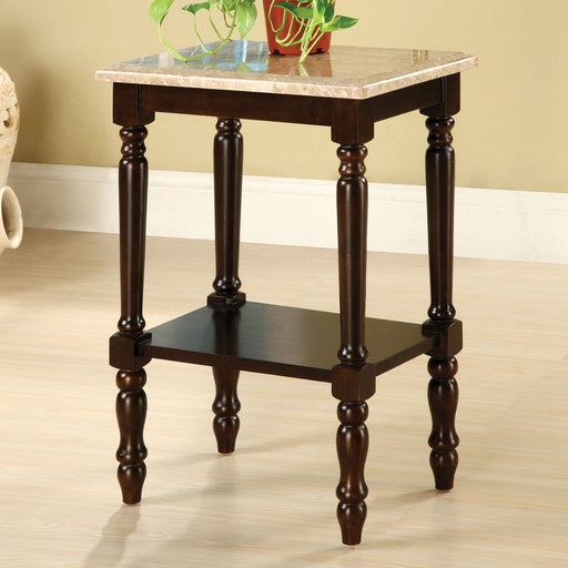 Santa Clarita Dark Cherry/Ivory Rectangle Stand - Premium Accent Table from FOA East - Just $140.40! Shop now at Furniture Wholesale Plus  We are the best furniture store in Nashville, Hendersonville, Goodlettsville, Madison, Antioch, Mount Juliet, Lebanon, Gallatin, Springfield, Murfreesboro, Franklin, Brentwood
