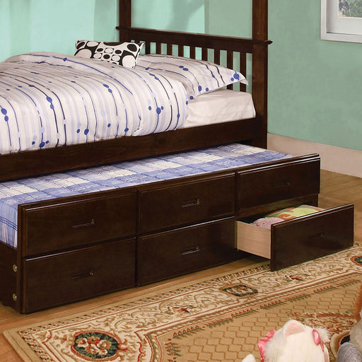 University I Dark Walnut Trundle (3 Drawers) - Premium Trundle from FOA East - Just $374.40! Shop now at Furniture Wholesale Plus  We are the best furniture store in Nashville, Hendersonville, Goodlettsville, Madison, Antioch, Mount Juliet, Lebanon, Gallatin, Springfield, Murfreesboro, Franklin, Brentwood