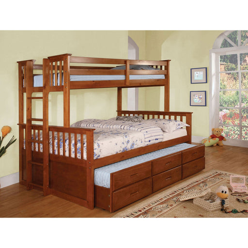 University I Oak Twin/Full Bunk Bed - Premium Bunk Bed from FOA East - Just $820.95! Shop now at Furniture Wholesale Plus  We are the best furniture store in Nashville, Hendersonville, Goodlettsville, Madison, Antioch, Mount Juliet, Lebanon, Gallatin, Springfield, Murfreesboro, Franklin, Brentwood