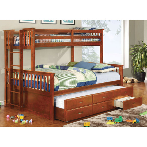 UNIVERSITY Oak Twin/Queen Bunk Bed - Premium Bunk Bed from FOA East - Just $936! Shop now at Furniture Wholesale Plus  We are the best furniture store in Nashville, Hendersonville, Goodlettsville, Madison, Antioch, Mount Juliet, Lebanon, Gallatin, Springfield, Murfreesboro, Franklin, Brentwood
