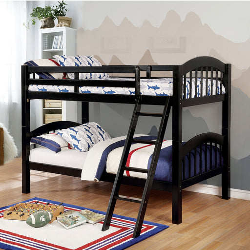 Coney Island Black Twin/Twin Bunk Bed - Premium Bunk Bed from FOA East - Just $514.80! Shop now at Furniture Wholesale Plus  We are the best furniture store in Nashville, Hendersonville, Goodlettsville, Madison, Antioch, Mount Juliet, Lebanon, Gallatin, Springfield, Murfreesboro, Franklin, Brentwood