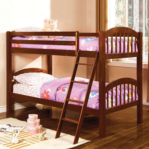 Coney Island Cherry Twin/Twin Bunk Bed - Premium Bunk Bed from FOA East - Just $514.80! Shop now at Furniture Wholesale Plus  We are the best furniture store in Nashville, Hendersonville, Goodlettsville, Madison, Antioch, Mount Juliet, Lebanon, Gallatin, Springfield, Murfreesboro, Franklin, Brentwood