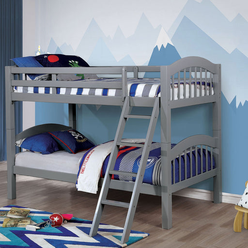 Coney Island Gray Twin/Twin Bunk Bed - Premium Bunk Bed from FOA East - Just $514.80! Shop now at Furniture Wholesale Plus  We are the best furniture store in Nashville, Hendersonville, Goodlettsville, Madison, Antioch, Mount Juliet, Lebanon, Gallatin, Springfield, Murfreesboro, Franklin, Brentwood