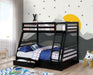 California Iv Black Twin/Full Bunk Bed - Premium Bunk Bed from FOA East - Just $678.60! Shop now at Furniture Wholesale Plus  We are the best furniture store in Nashville, Hendersonville, Goodlettsville, Madison, Antioch, Mount Juliet, Lebanon, Gallatin, Springfield, Murfreesboro, Franklin, Brentwood